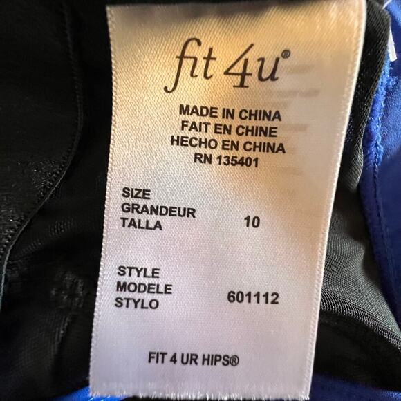 Fit 4 U Romper Swimsuit Tiered Ruffle Cobalt Blue Size 10 Resort Summer Beachy - Picture 8 of 9